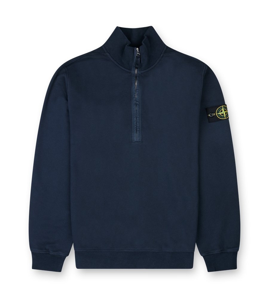 Stone Island Half-Zip Sweatshirt in Navy Blue