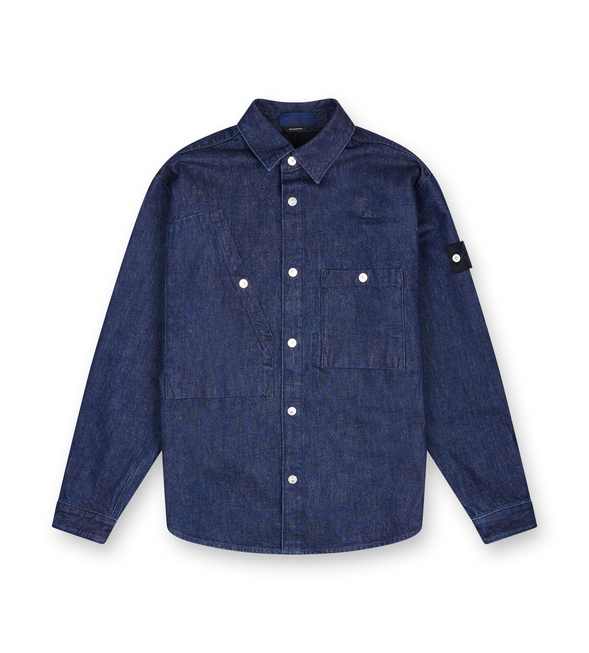 Stone Island Indigo Denim Rinsed Overshirt - Blauwe Rinse