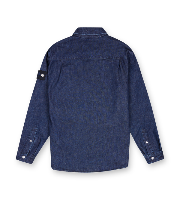Stone Island Indigo Denim Rinsed Overshirt - Blauwe Rinse