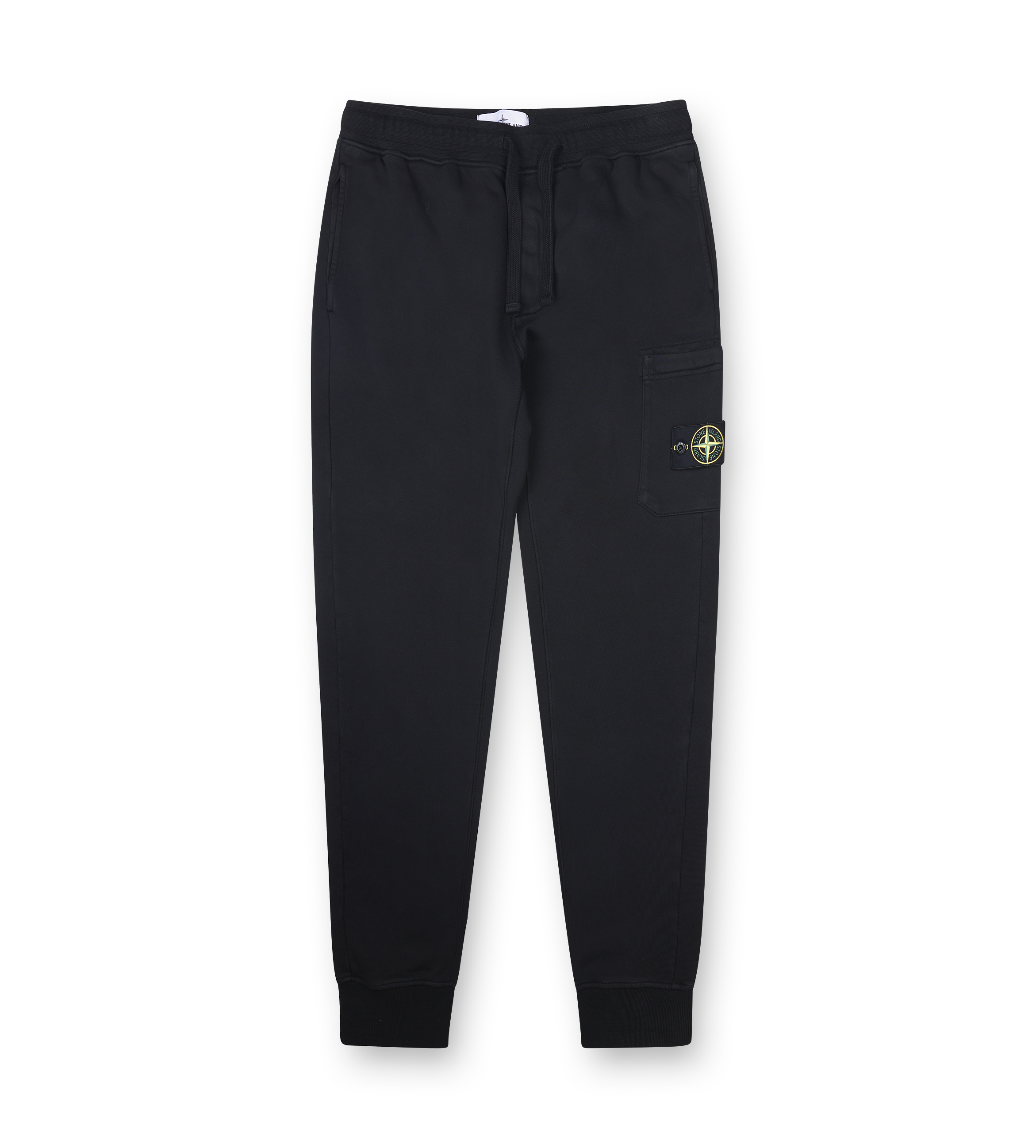 Stone Island slim-fit joggers in organic cotton fleece with zip cargo pocket, elasticated waistband and Compass logo badge