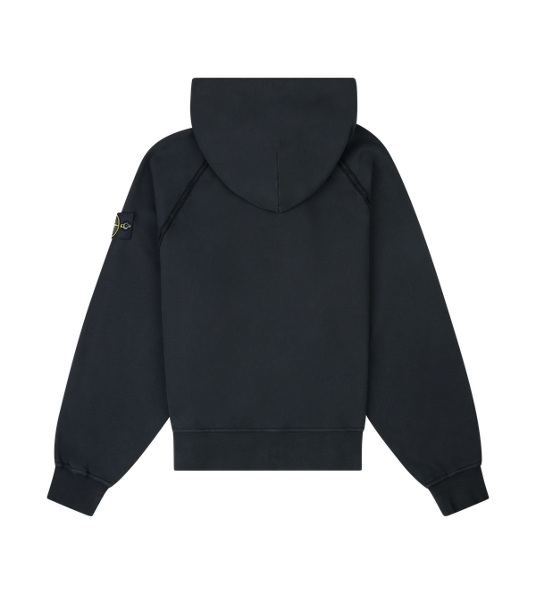 Stone Island Oversized Hooded Sweatshirt in Black