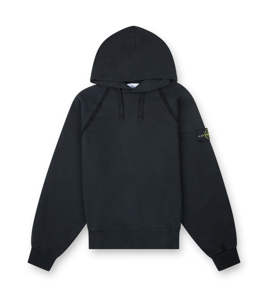 Stone Island Oversized Hooded Sweatshirt in Black
