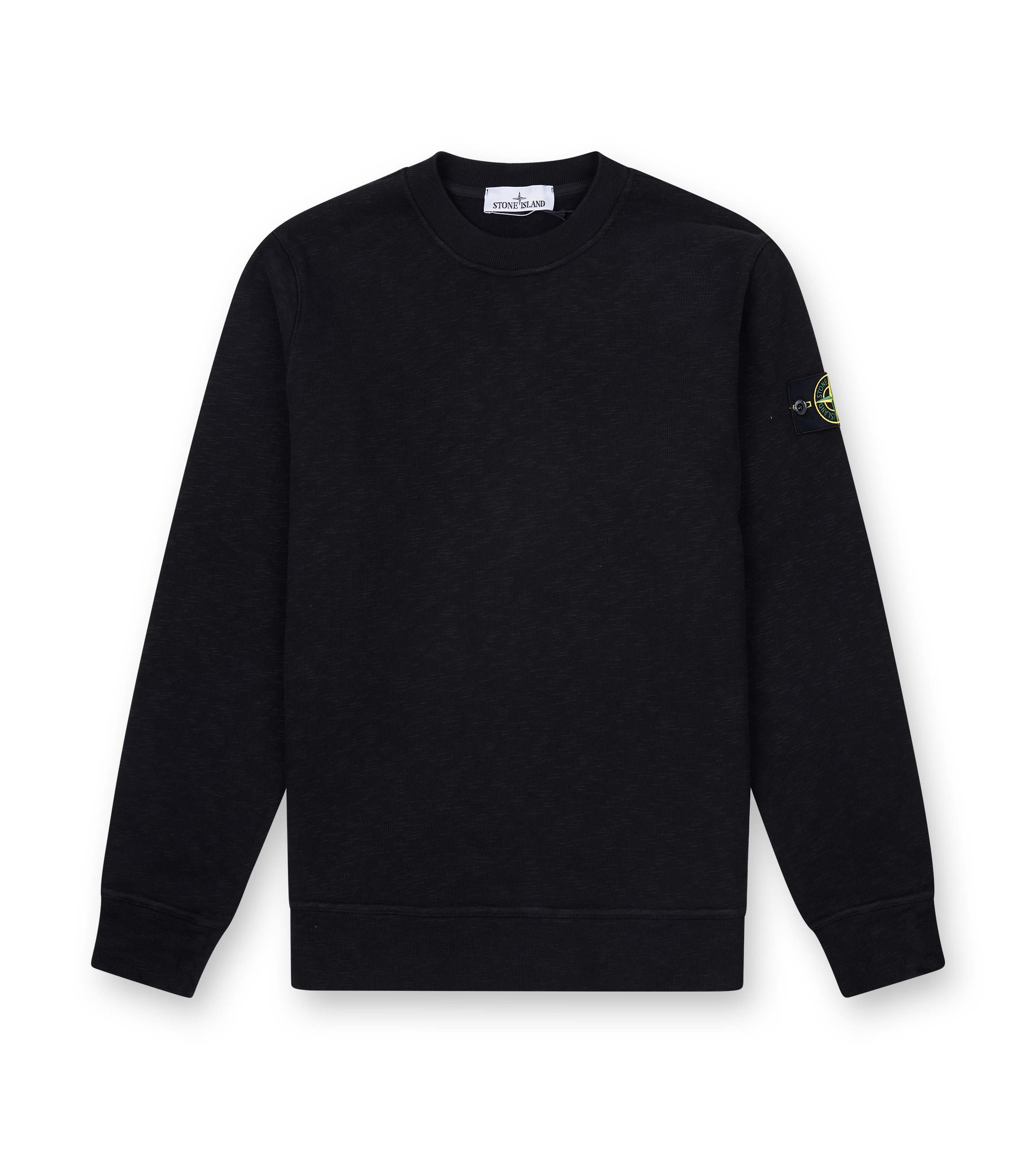 Stone Island Vanisé Brushed Heavy Cotton Jersey Sweatshirt in Black
