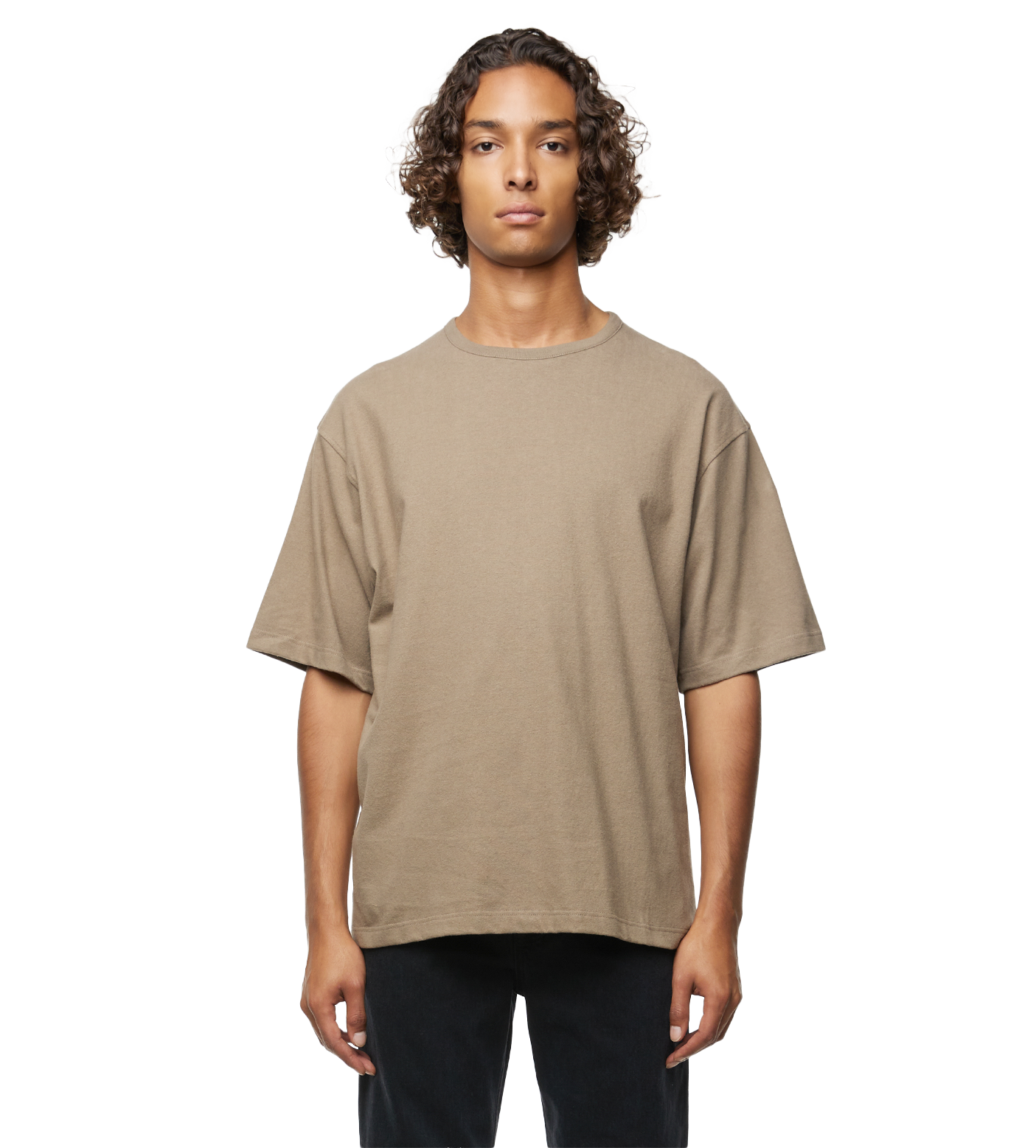 Steven Jersey T-shirt Taupe