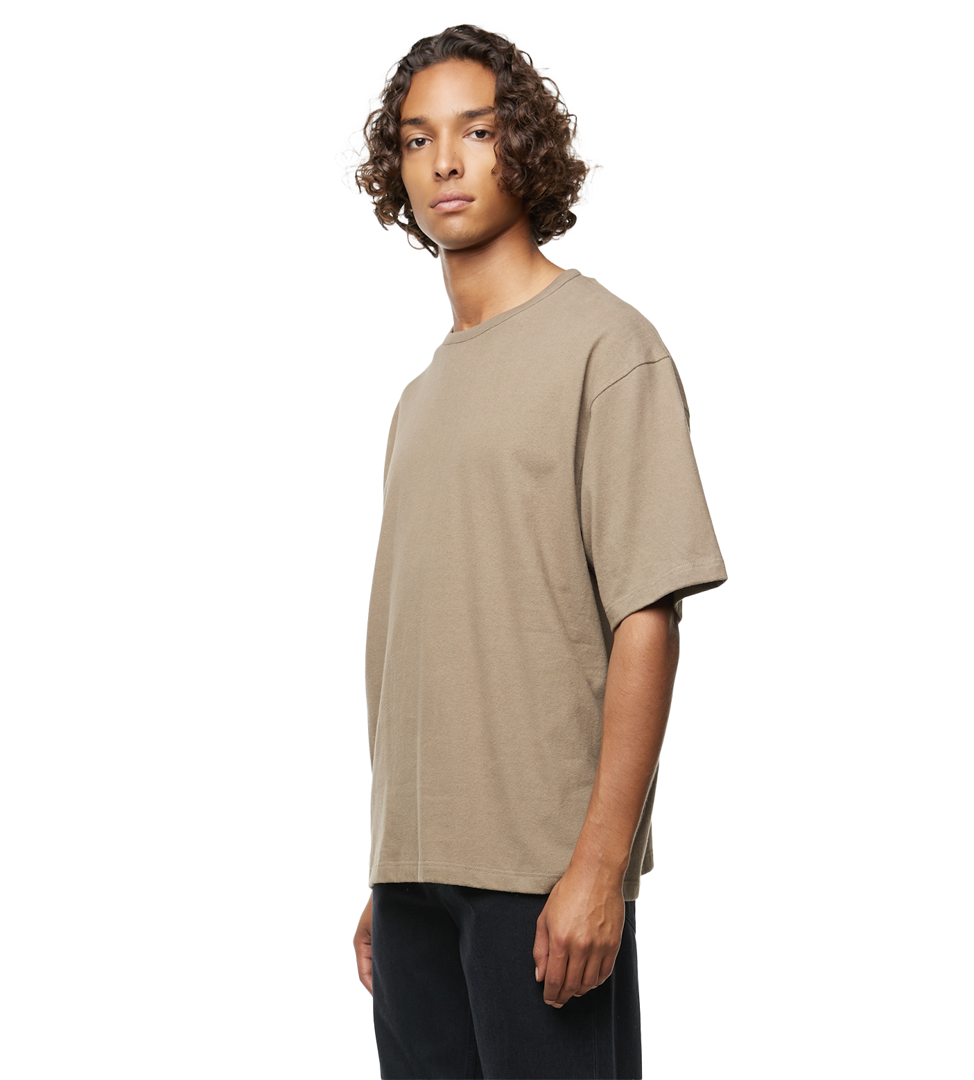 Steven Jersey T-shirt Taupe