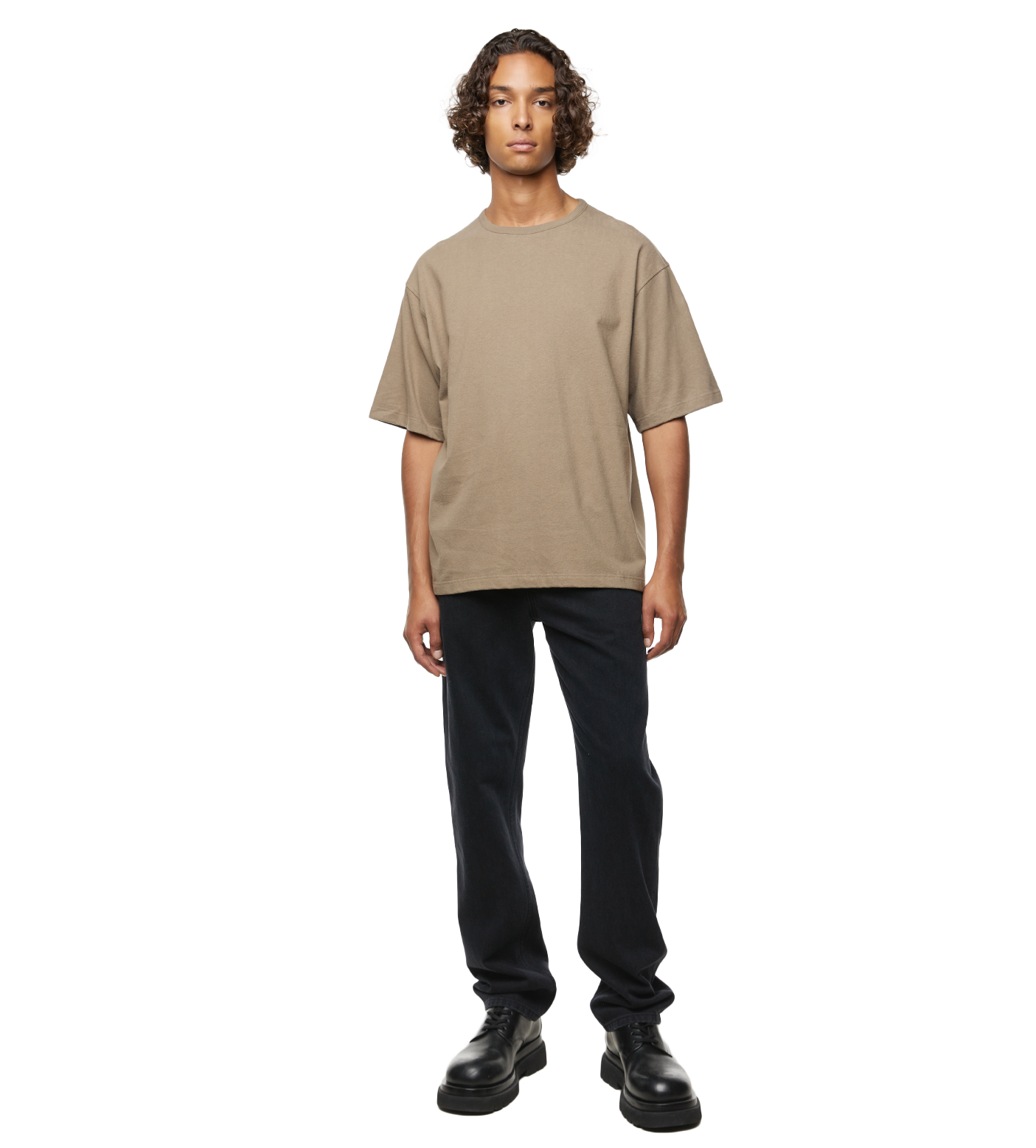 Steven Jersey T-shirt Taupe