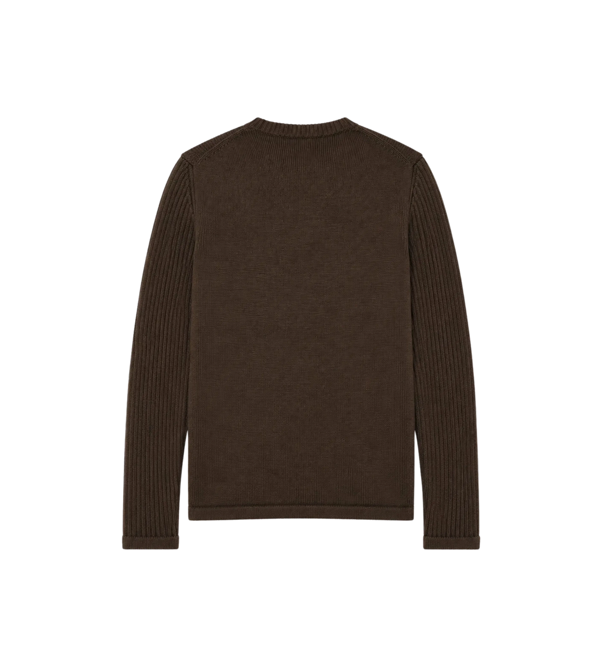 Re-Nylon Geribde Trui Bruin