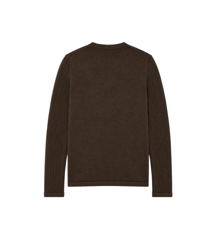 Re-Nylon Ribbed Sweater Brown