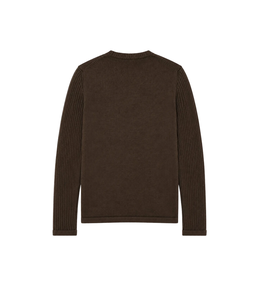 Re-Nylon Ribbed Sweater Brown