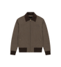 Ribbed Hem Blouson Jacket Light Brown