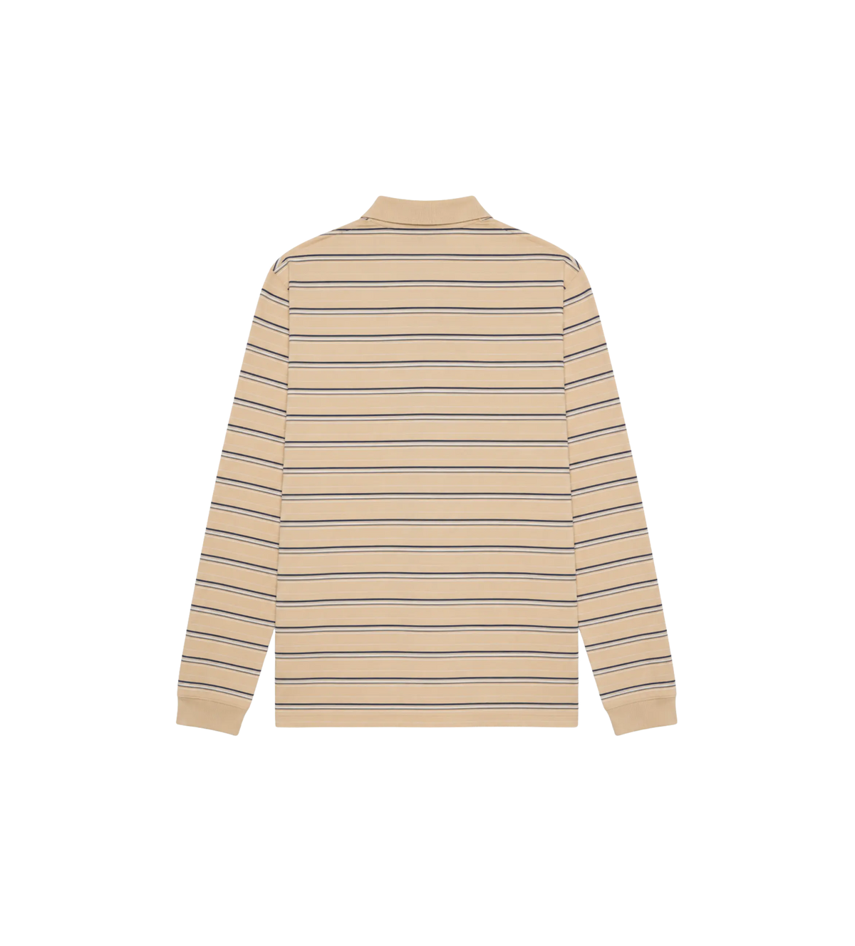 Gestreepte Katoenen Piqué Polo Marineblauw / Wit