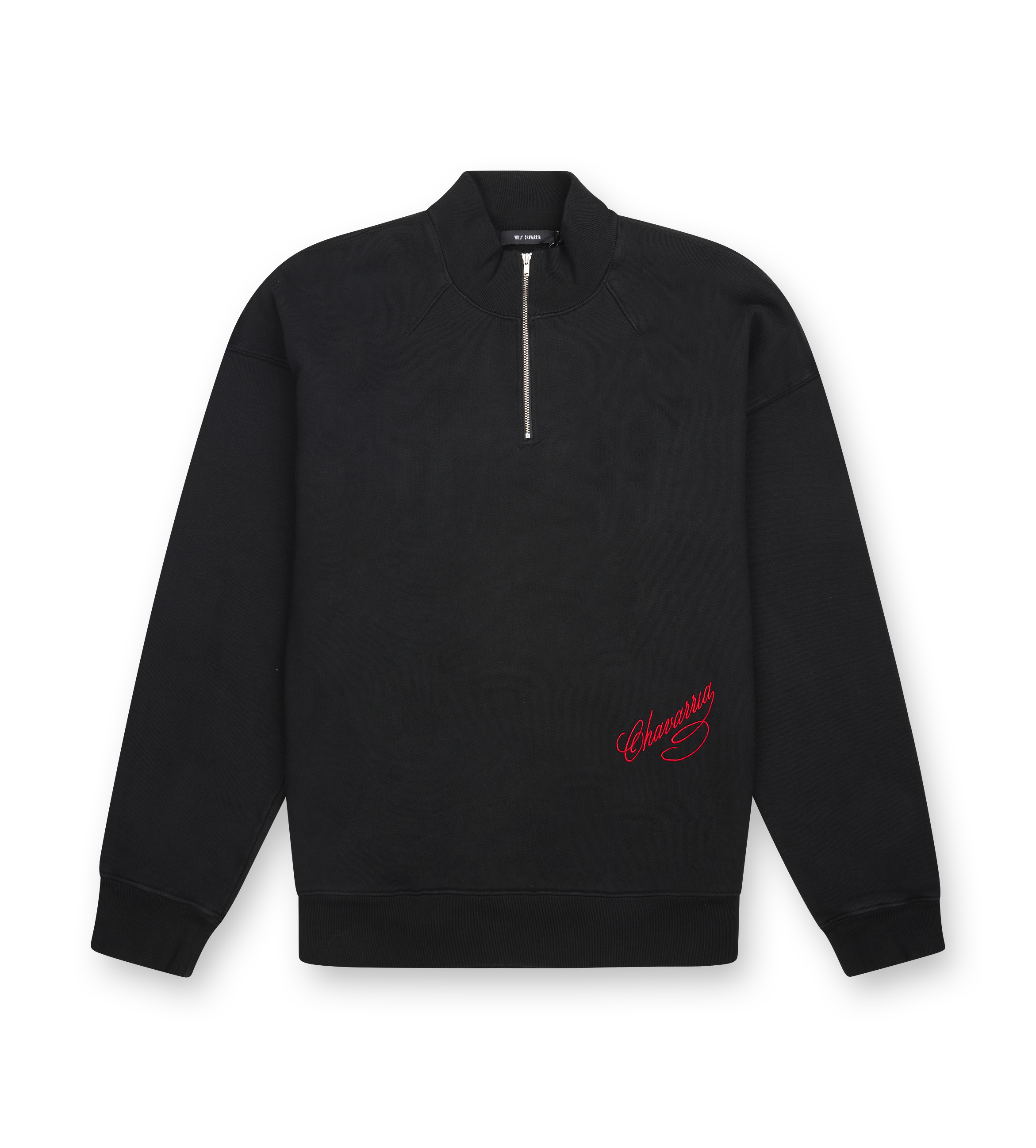 Willy Chavarria Bravo Quarter Zip in Black