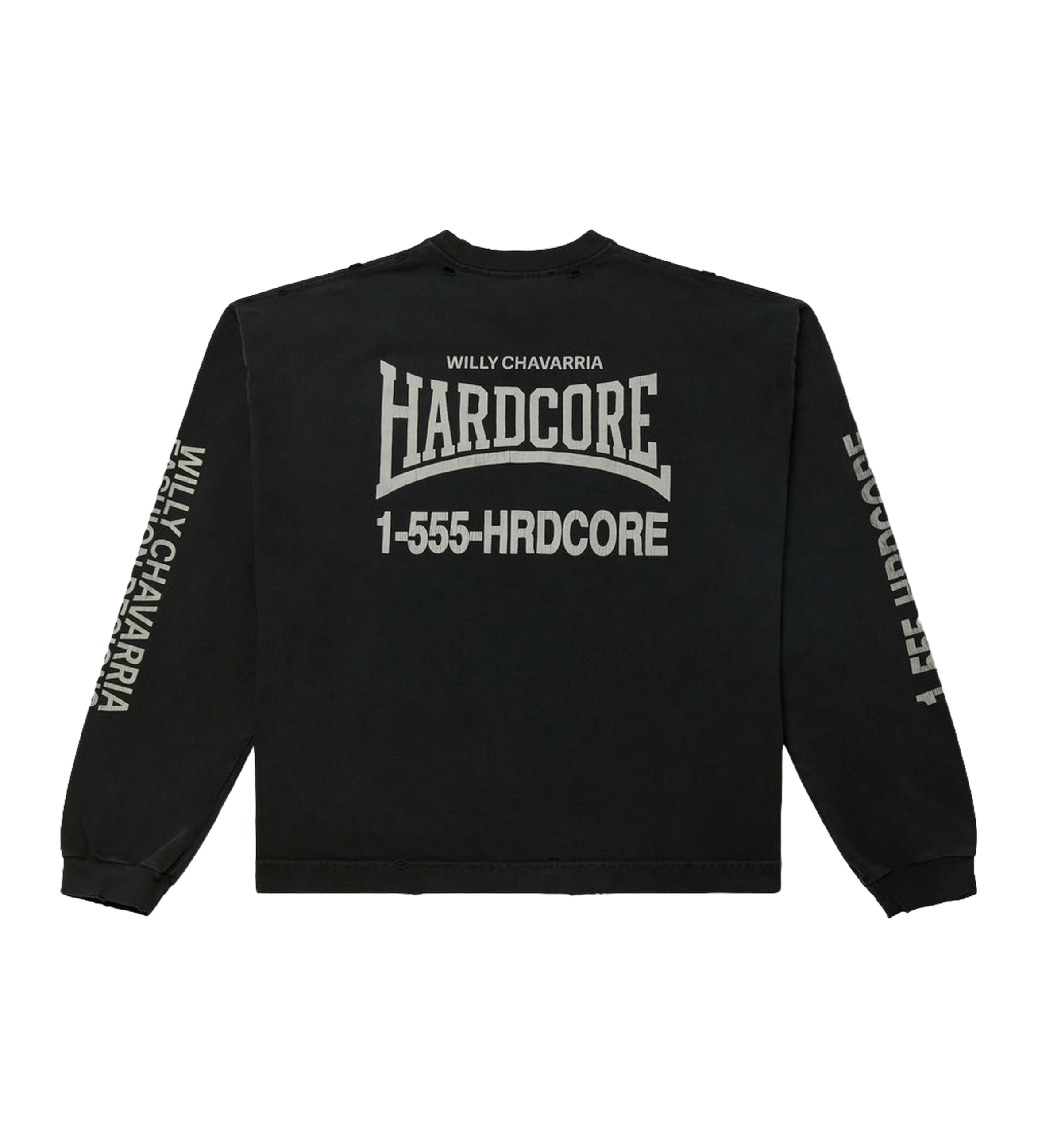 Willy Chavarria Hardcore Buffalo L/S Tee in Black Beauty