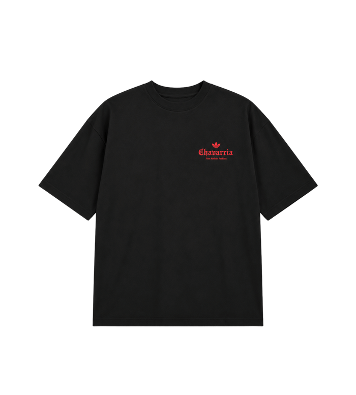 Donker Rose T-shirt Zwart Rood