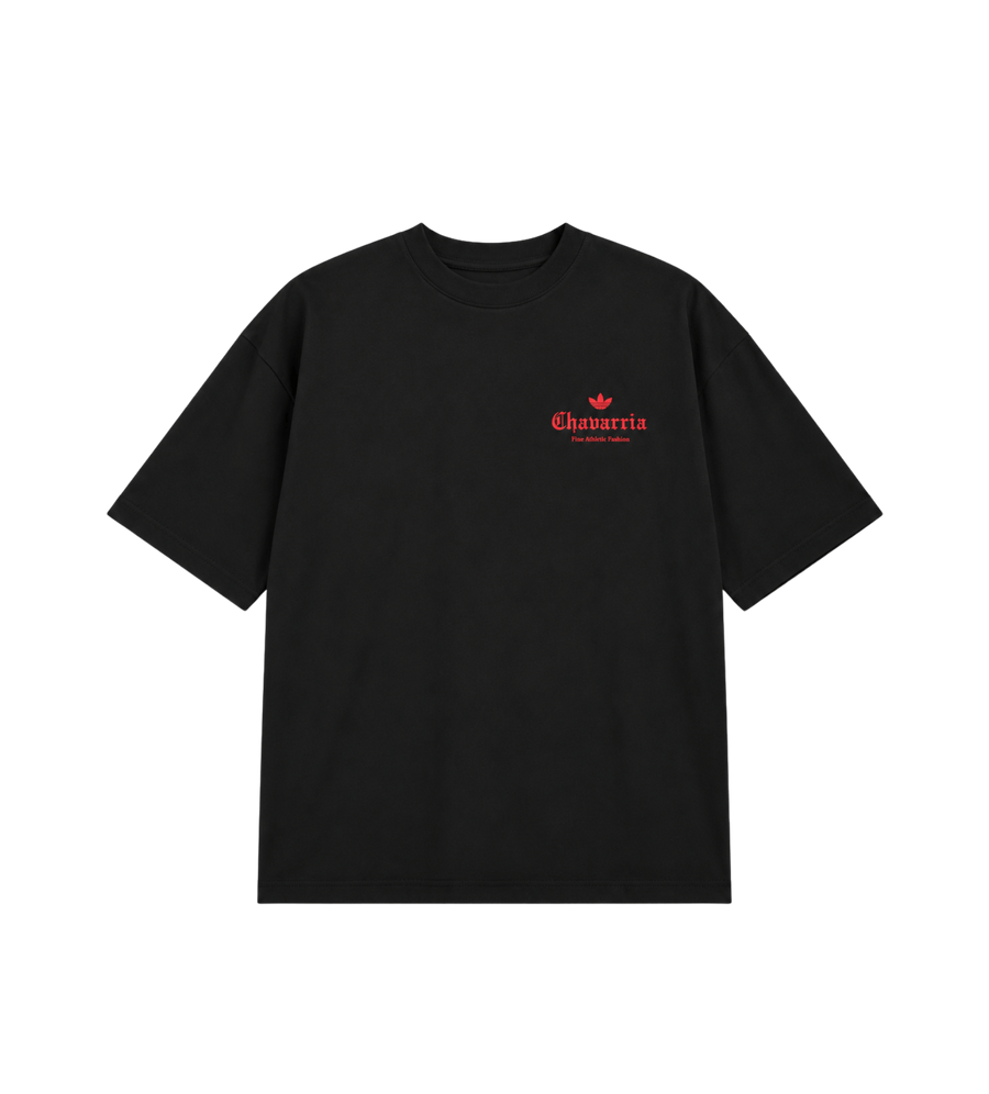 Donker Rose T-shirt Zwart Rood