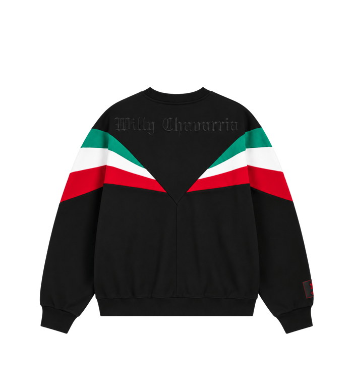 Chicano Fleece Ronde Hals Zwart