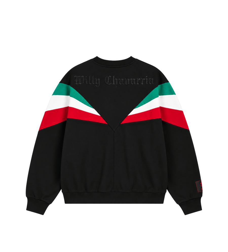 Chicano Fleece Ronde Hals Zwart