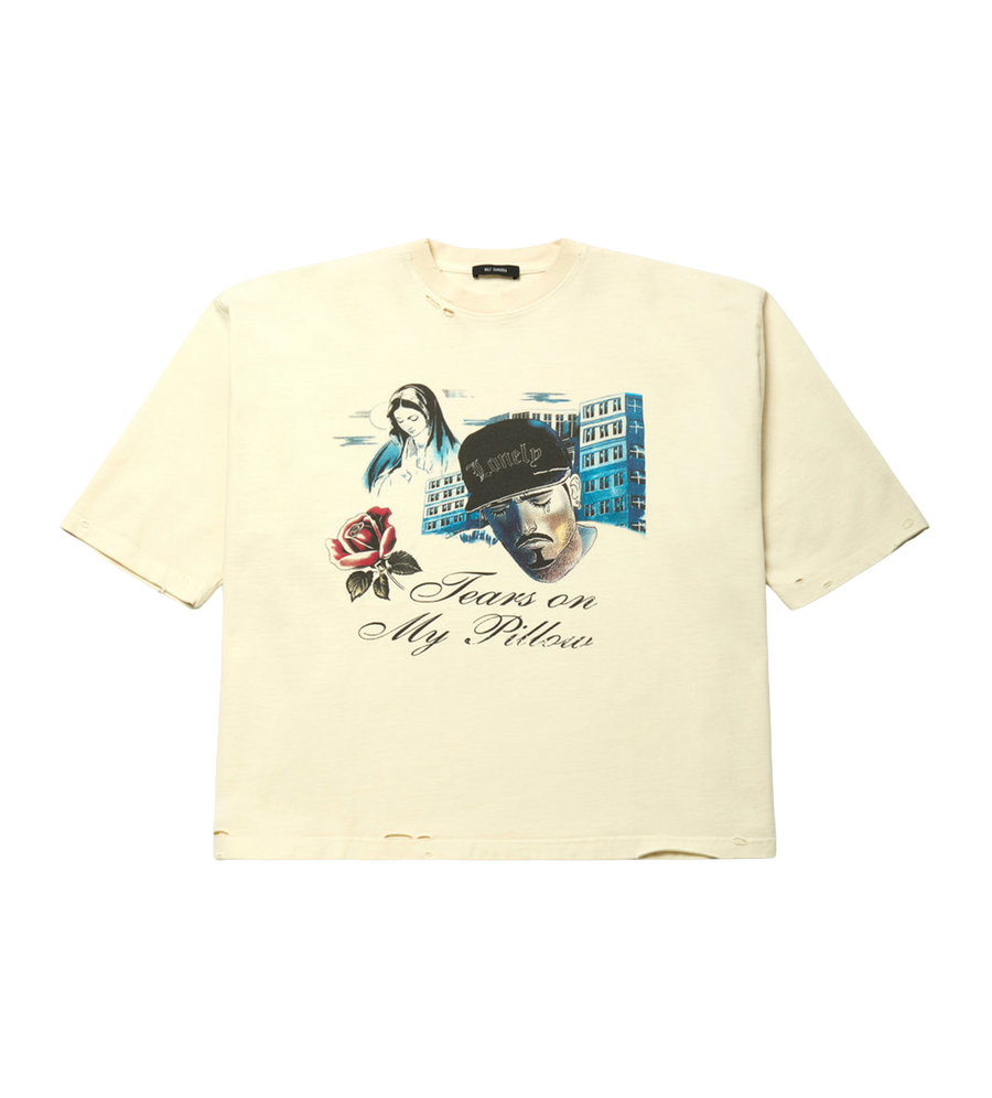 Willy Chavarria Tears On My Pillow Northsider Tee in Masa