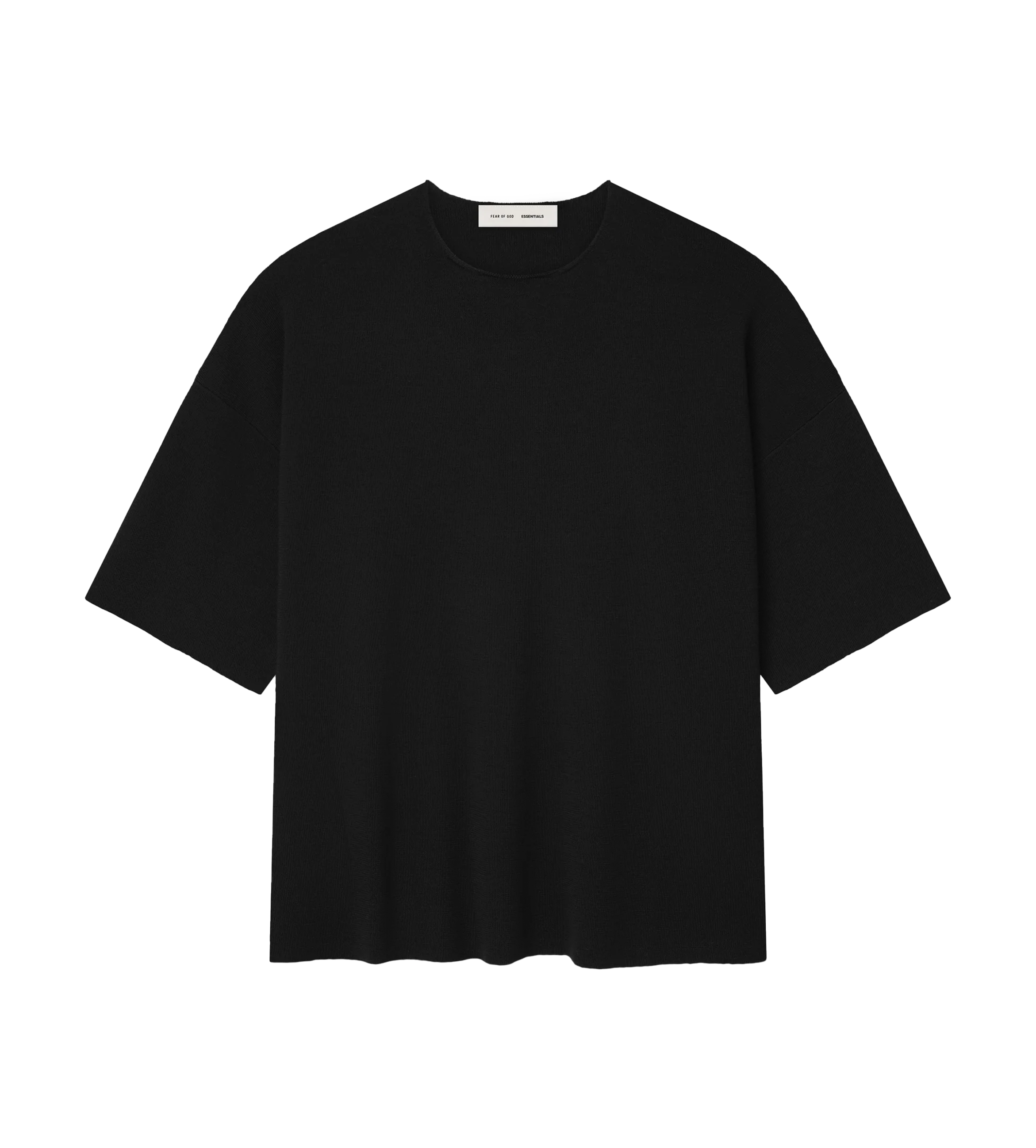 Fear of God ESSENTIALS Merino Short Sleeve Tee in Jet Black