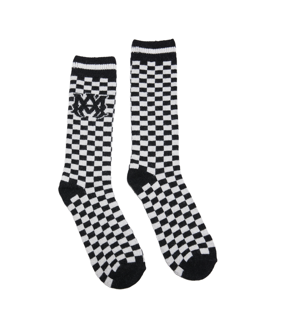 MA Logo Socks Black White