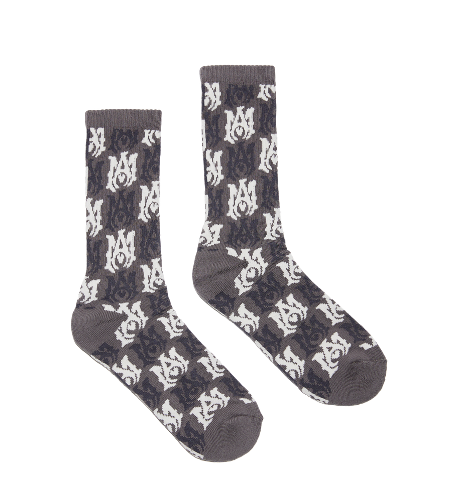 All-over Print Logo Socks Brown