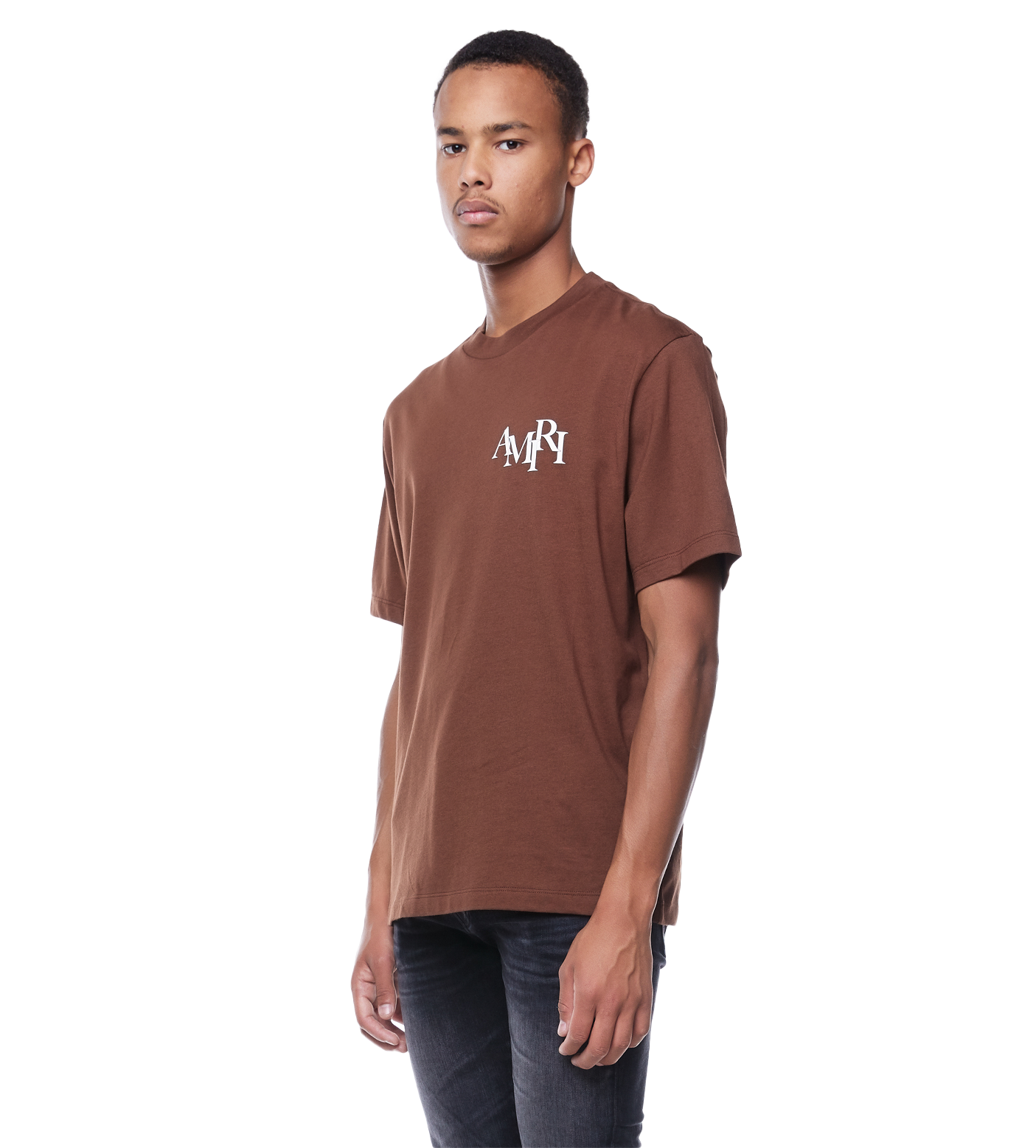 Staggered Logo T-shirt Brown