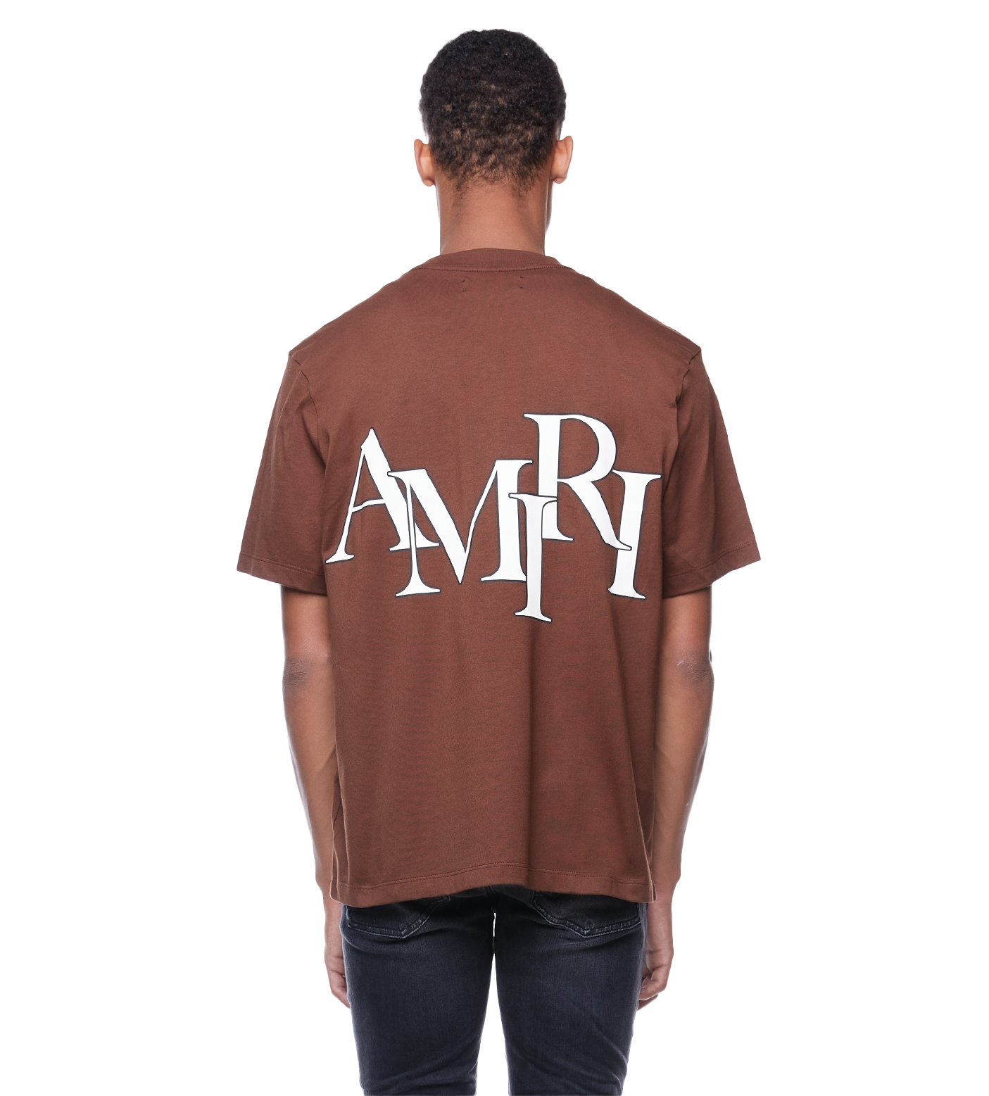 Staggered Logo T-shirt Brown