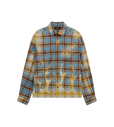 MA Quad Bleached Flannel Shirt