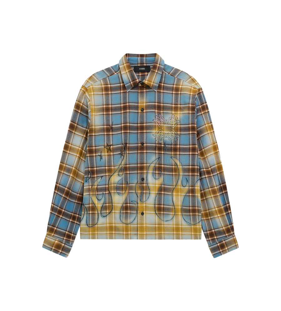 MA Quad Bleached Flannel Shirt