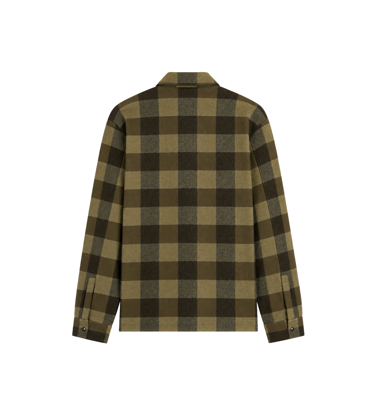 Heavy Flannel Check Shirt Deep Olive