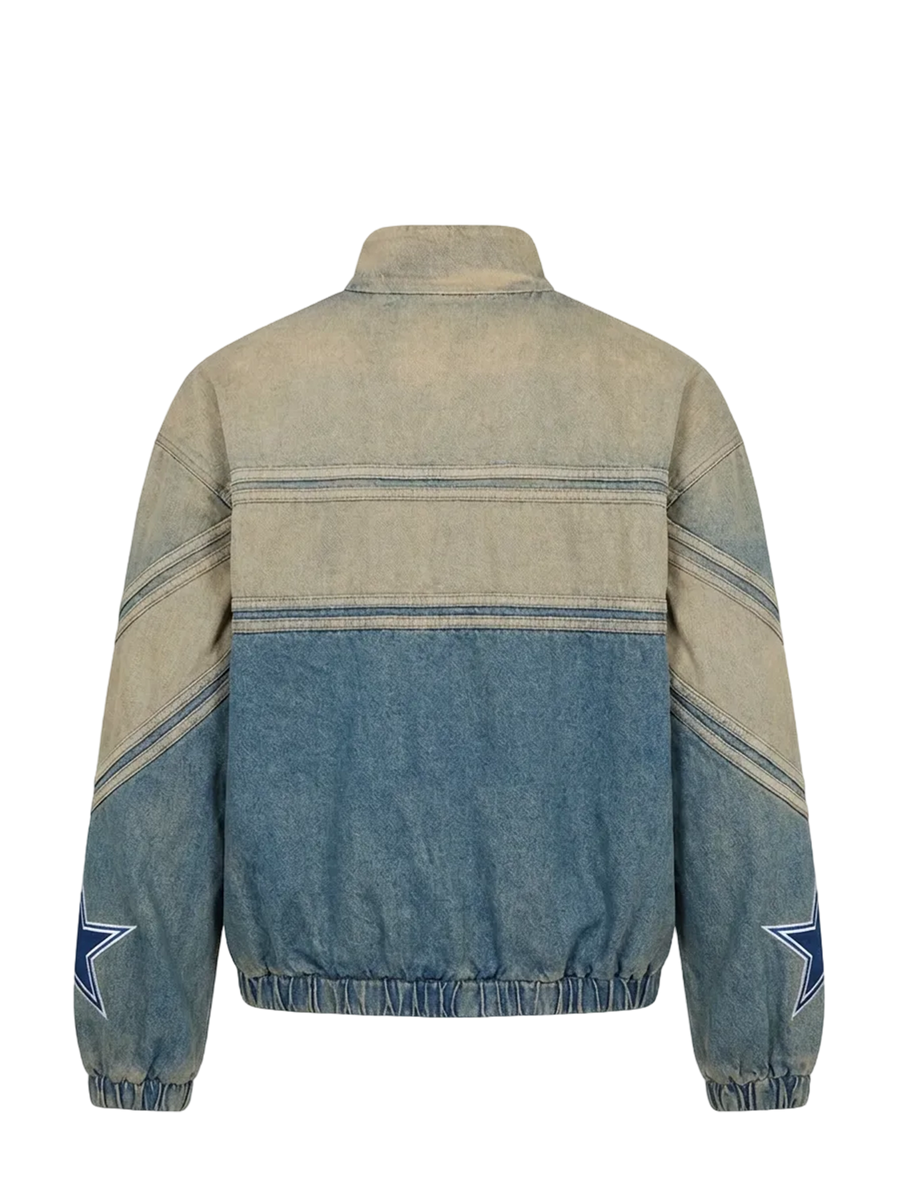 AMIRI Denim Track Jacket in Worn Slate