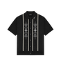 MA Panelled Knit Polo Shirt Black