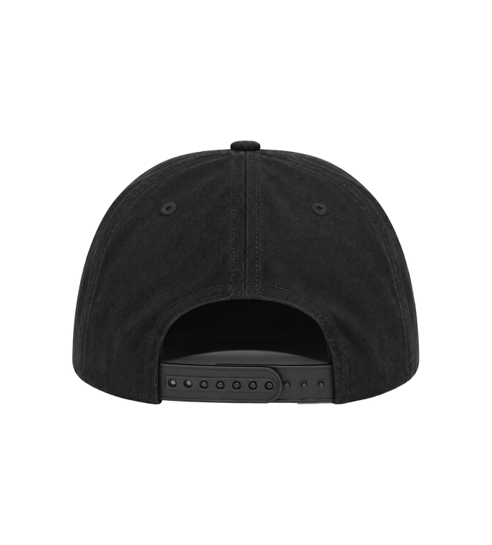 Cross Soft Crown Snapback Cap Black