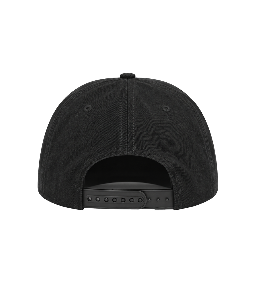 Cross Soft Crown Snapback Cap Black