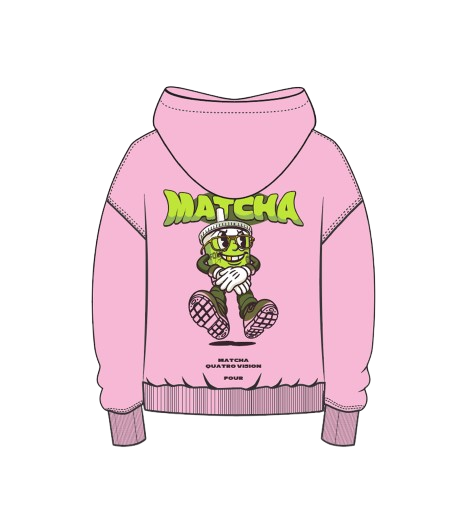 Four x QV Matcha Hoodie Soft Pink