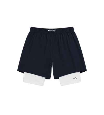 Techwear Shorts Navy/White