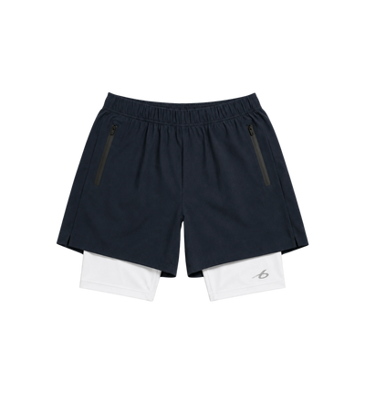 Techwear Shorts Navy/White