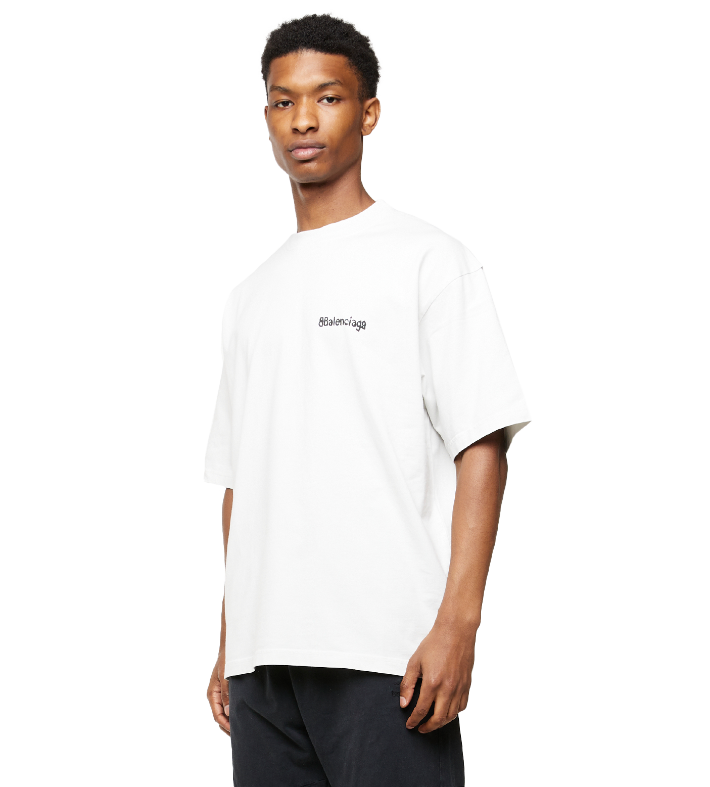 Mens Metal Double Sleeves Tshirt in White Balenciaga NL #27 Mens Metal Double Sleeves Tshirt in White Balenciaga NL
