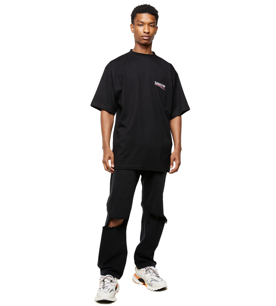Buckle Busted Knee Jeans Black