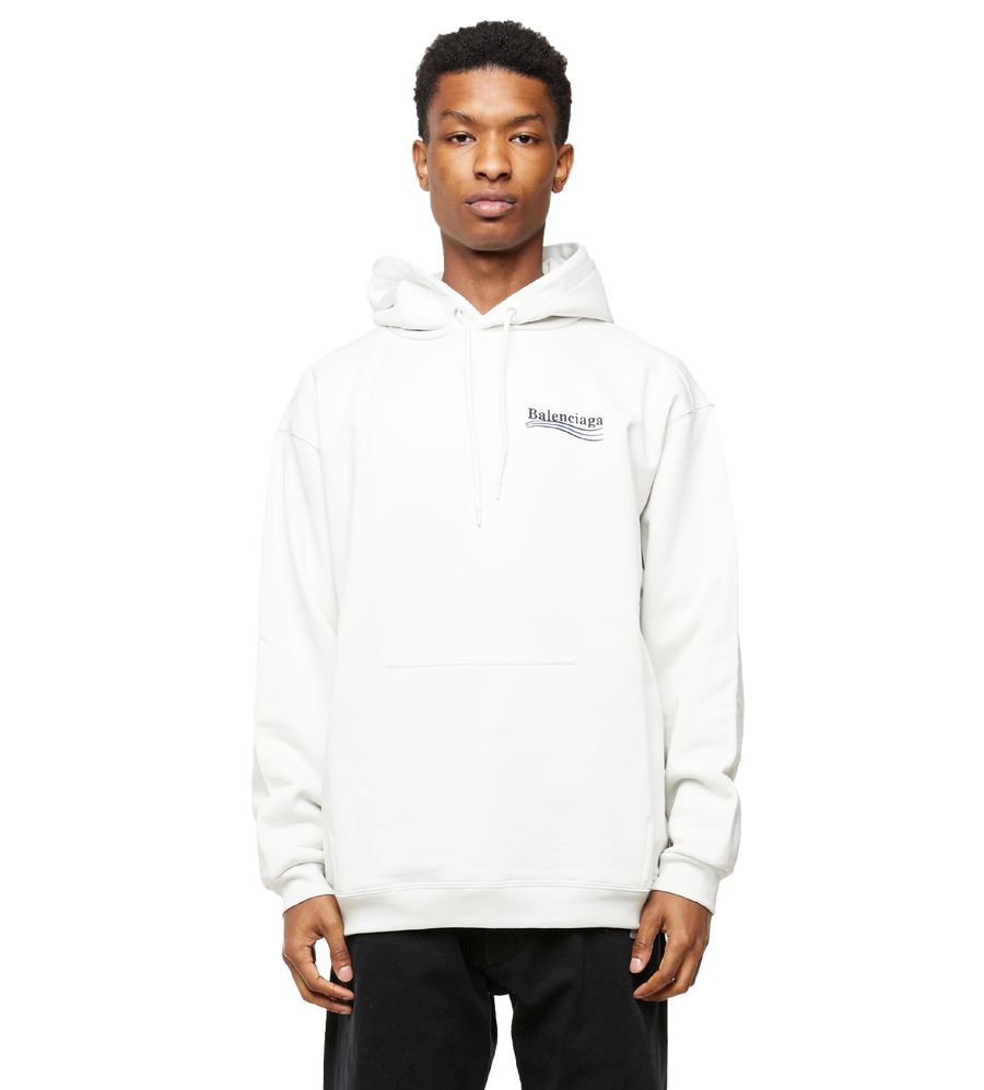 Political Campaign Hoodie Dirty White