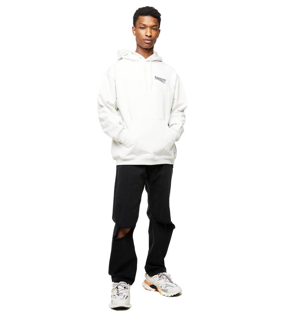 Political Campaign Hoodie Dirty White