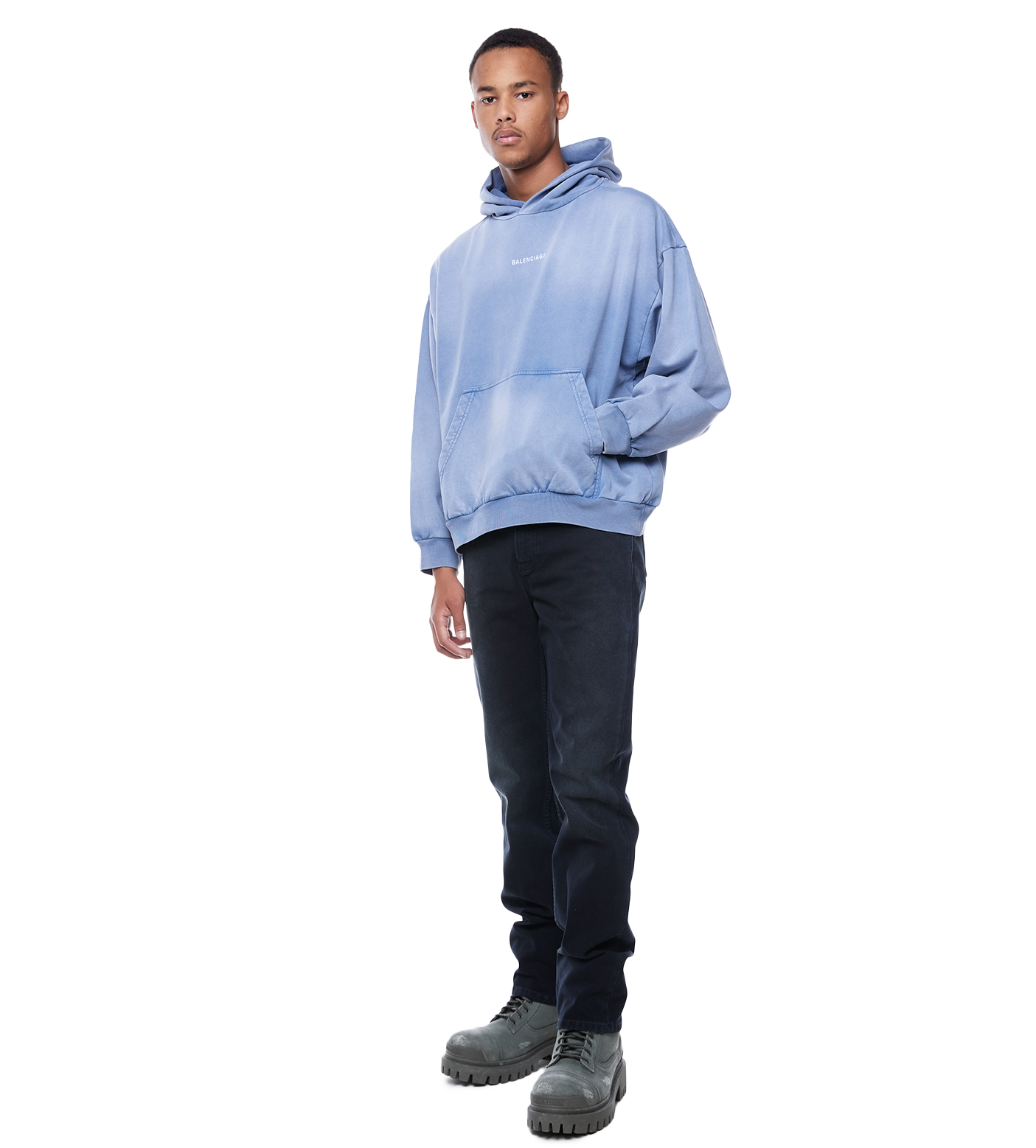 Back Logo Hoodie Blue