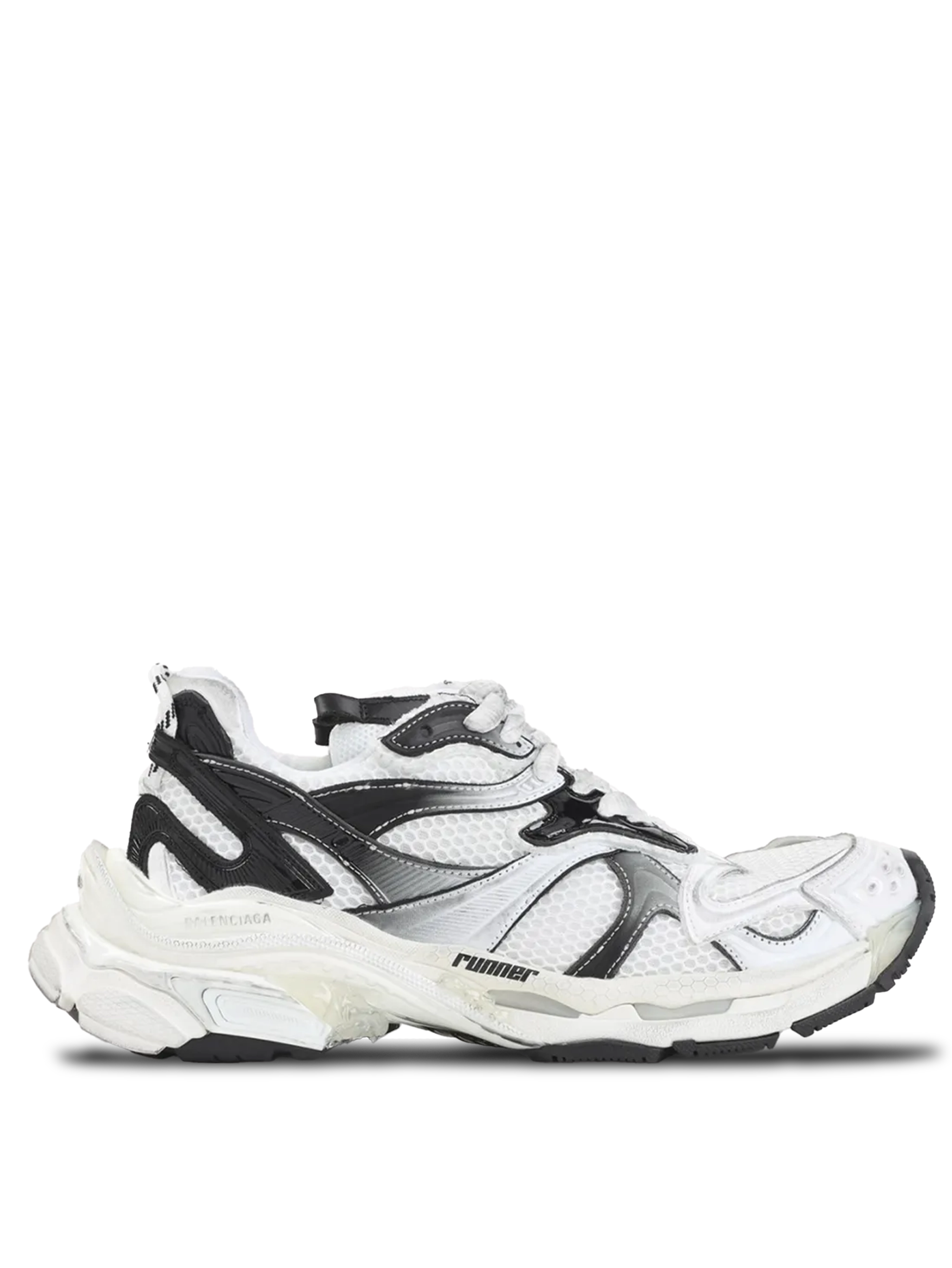 Balenciaga Runner 2 Gradient Sneaker in White/Black
