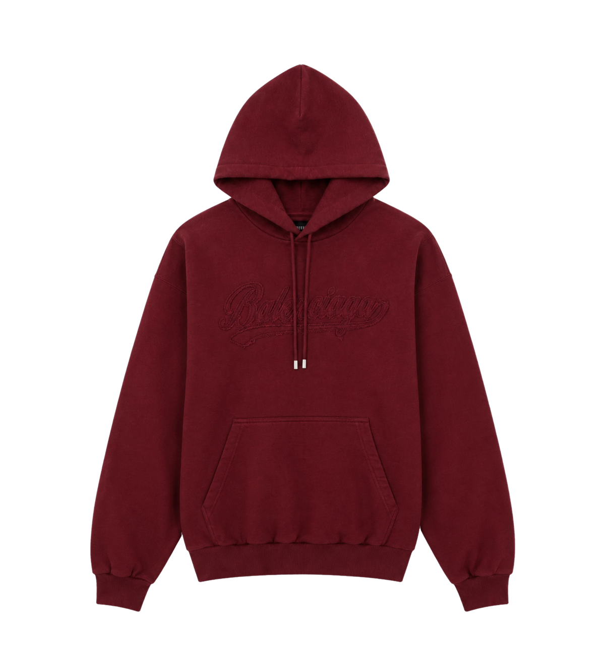 Logo Hoodie met Verstelbare Koorden Burgundy