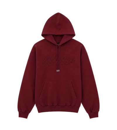 Logo Hoodie met Verstelbare Koorden Burgundy