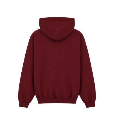 Logo Hoodie met Verstelbare Koorden Burgundy