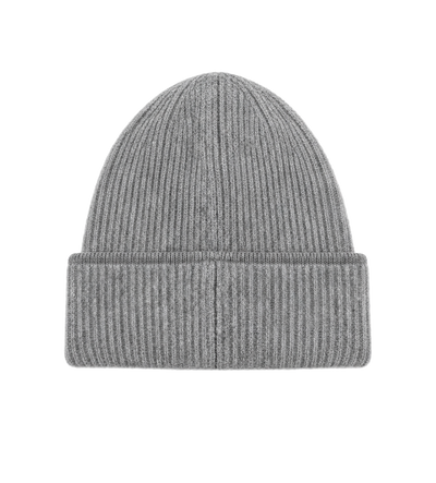 Ribbed Logo Beanie Grey