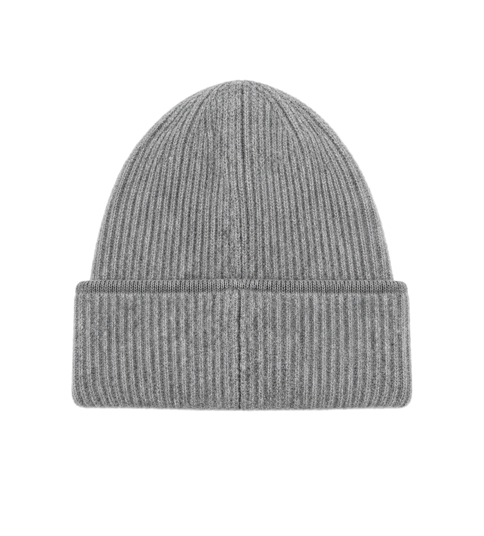 Ribbed Logo Beanie Grey