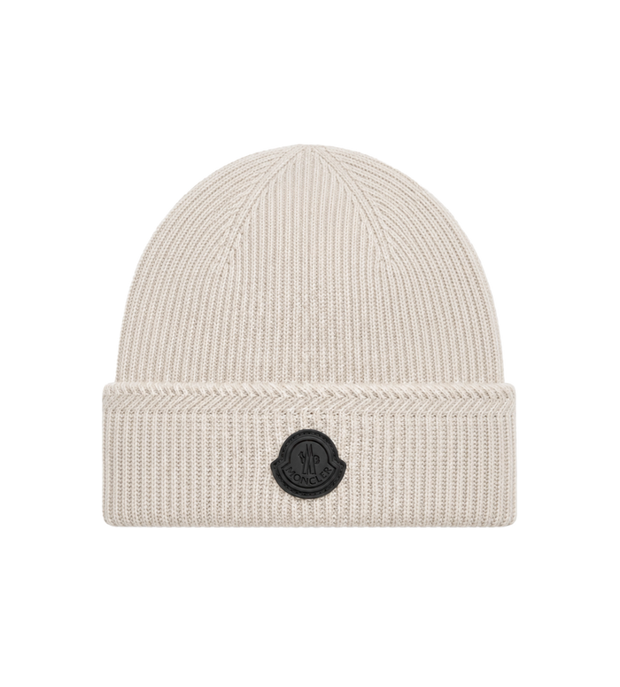 Cashmere Blend Logo Beanie Beige