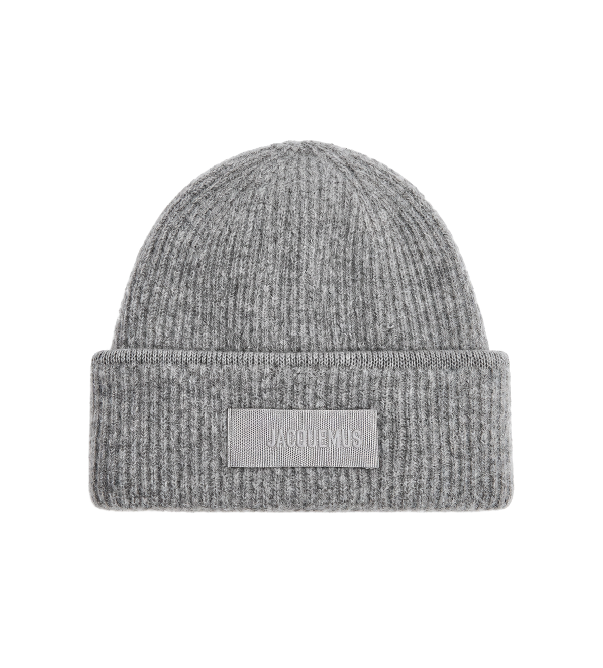Ribbed Logo Beanie Grey